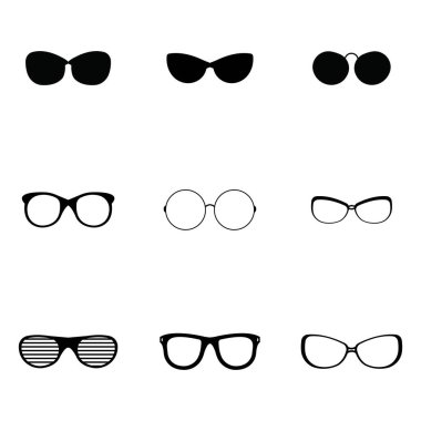 Gözlük Hattı Simgesi. Düzenlenebilir Vuruş. Piksel Mükemmel. Mobil ve Web için