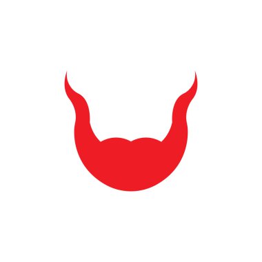 Şeytan boynuzu vektör simge tasarlamak şablonu