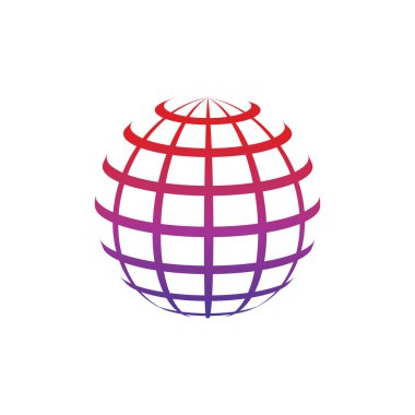 Globe logo vektör tasarımı çizimi