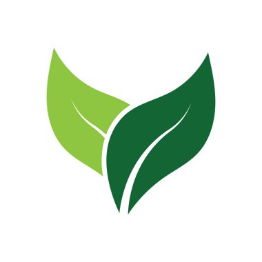 Yaprak Logosu Resimleri Şablon Simgesi Tasarımı
