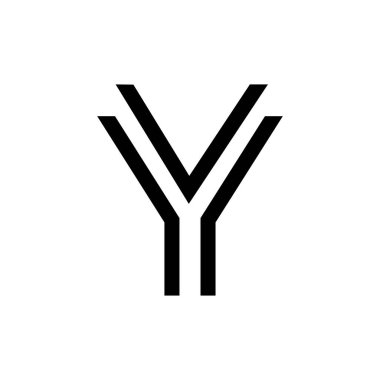 Y Harfi Logo Tasarım Vektörü Grafiği
