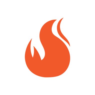 Ateş logosu tasarımı illüstrasyon ve ateş sembolü