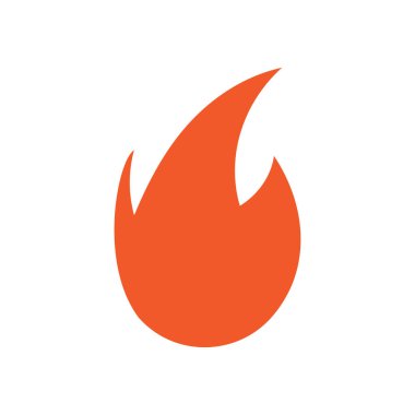 Ateş logosu tasarımı illüstrasyon ve ateş sembolü