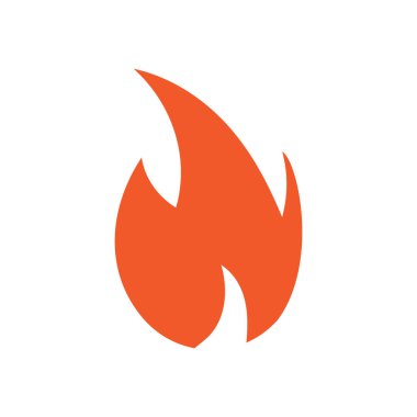 Ateş logosu tasarımı illüstrasyon ve ateş sembolü