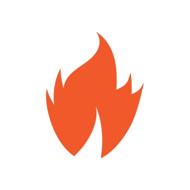 Ateş logosu tasarımı illüstrasyon ve ateş sembolü