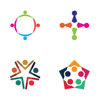 Topluluk Logosu Vektörü Sanat Simgeleri ve Grafikleri 