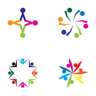 Topluluk Logosu Vektörü Sanat Simgeleri ve Grafikleri 