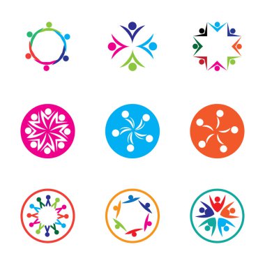 Topluluk Logosu Vektörü Sanat Simgeleri ve Grafikleri 