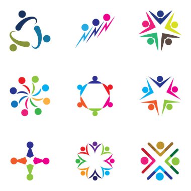 Topluluk Logosu Vektörü Sanat Simgeleri ve Grafikleri 