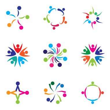 Topluluk Logosu Vektörü Sanat Simgeleri ve Grafikleri 