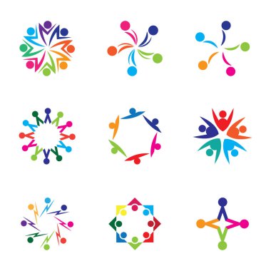 Topluluk Logosu Vektörü Sanat Simgeleri ve Grafikleri 