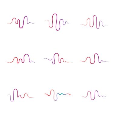 Ses teknolojisi, müzik ses dalgaları vektör illüstrasyonu