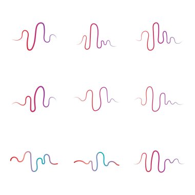 Ses teknolojisi, müzik ses dalgaları vektör illüstrasyonu