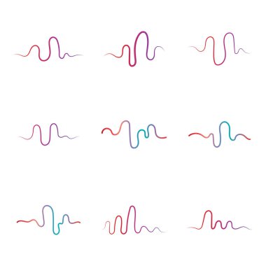 Ses teknolojisi, müzik ses dalgaları vektör illüstrasyonu