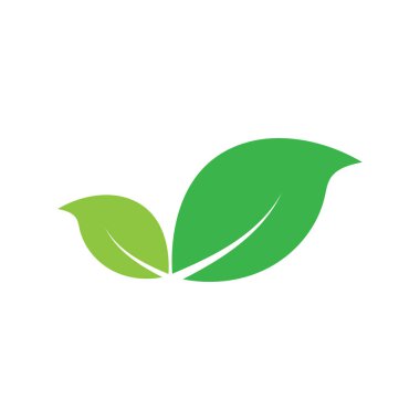 Yaprak grafik tasarım logo şablonu