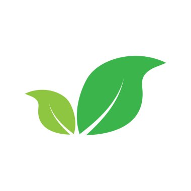 Yaprak grafik tasarım logo şablonu