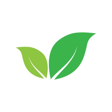 Yaprak grafik tasarım logo şablonu