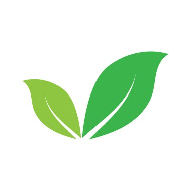 Yaprak grafik tasarım logo şablonu