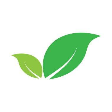 Yaprak grafik tasarım logo şablonu