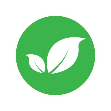 Yaprak grafik tasarım logo şablonu