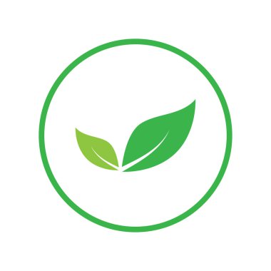 Yaprak grafik tasarım logo şablonu