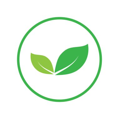 Yaprak grafik tasarım logo şablonu