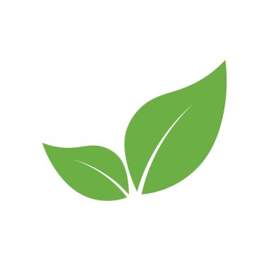 Yaprak Logosu Simgesi Grafik Arkaplan Şablonu