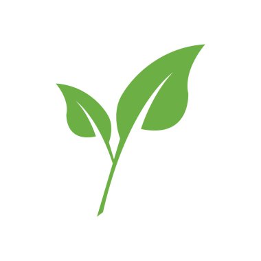 Yaprak Logosu Simgesi Grafik Arkaplan Şablonu