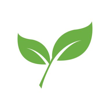 Yaprak Logosu Simgesi Grafik Arkaplan Şablonu