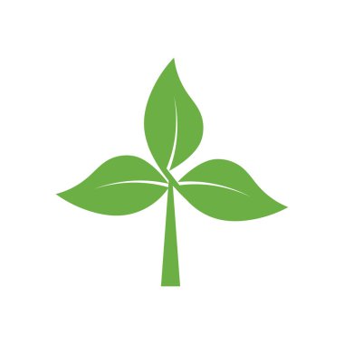 Yaprak Logosu Simgesi Grafik Arkaplan Şablonu