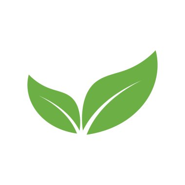 Yaprak Logosu Simgesi Grafik Arkaplan Şablonu