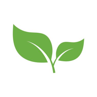 Yaprak Logosu Simgesi Grafik Arkaplan Şablonu