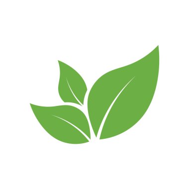 Yaprak Logosu Simgesi Grafik Arkaplan Şablonu