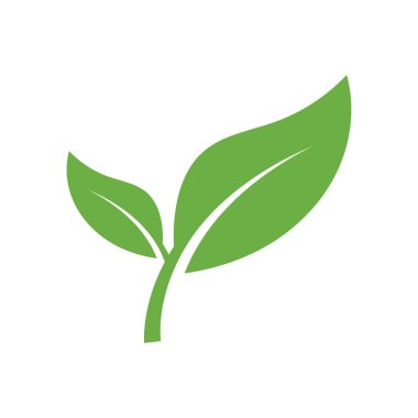 Yaprak Logosu Simgesi Grafik Arkaplan Şablonu