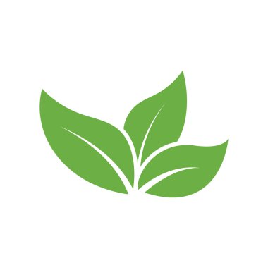 Yaprak Logosu Simgesi Grafik Arkaplan Şablonu