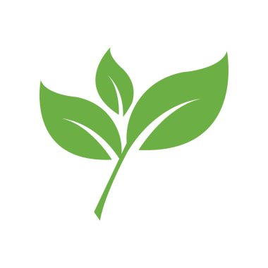 Yaprak Logosu Simgesi Grafik Arkaplan Şablonu