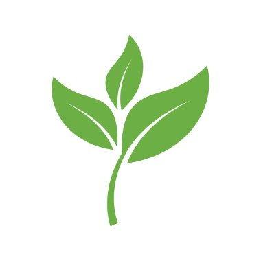 Yaprak Logosu Simgesi Grafik Arkaplan Şablonu