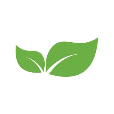 Yaprak Logosu Simgesi Grafik Arkaplan Şablonu