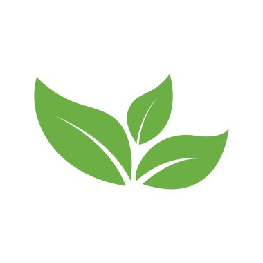 Yaprak Logosu Simgesi Grafik Arkaplan Şablonu