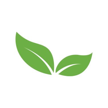 Yaprak Logosu Simgesi Grafik Arkaplan Şablonu