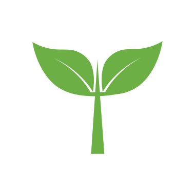 Yaprak Logosu Simgesi Grafik Arkaplan Şablonu