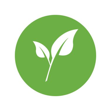 Yaprak Logosu Simgesi Grafik Arkaplan Şablonu