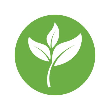 Yaprak Logosu Simgesi Grafik Arkaplan Şablonu