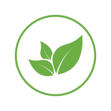 Yaprak Logosu Simgesi Grafik Arkaplan Şablonu