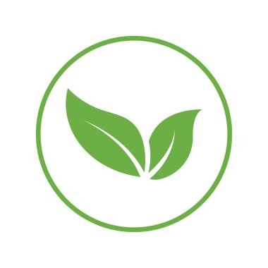 Yaprak Logosu Simgesi Grafik Arkaplan Şablonu