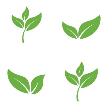 Yaprak Logosu Simgesi Grafik Arkaplan Şablonu