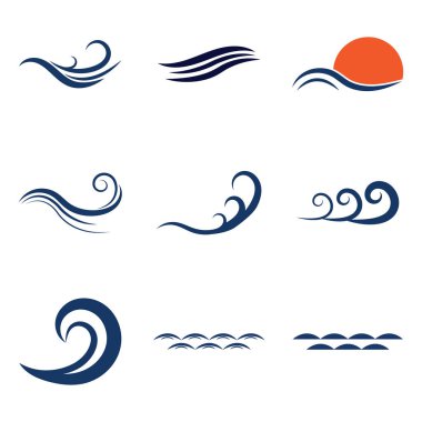 Dalga Logosu Vektör Sanatı, Simgeler ve Grafikler