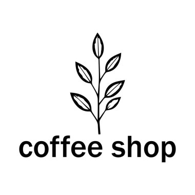Kahve Dükkanı Vektör Logosu Tasarımı Simge Grafiği