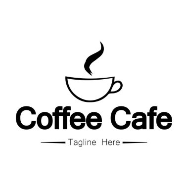 Kahve Kafesi Vektör Logosu Tasarımı Simge Grafiği