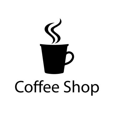 Kahve Dükkanı Vektör Logosu Tasarımı Simge Grafiği